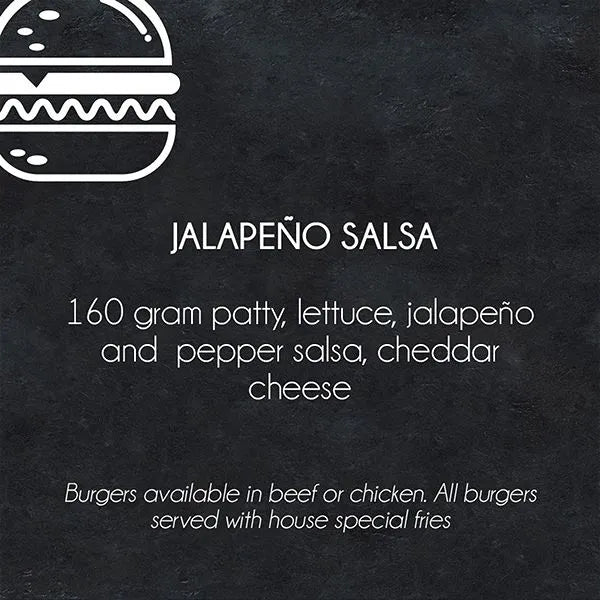 Jalapeno Salsa Burger