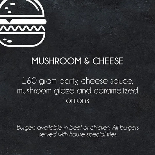 Mushroom & Cheese Burger