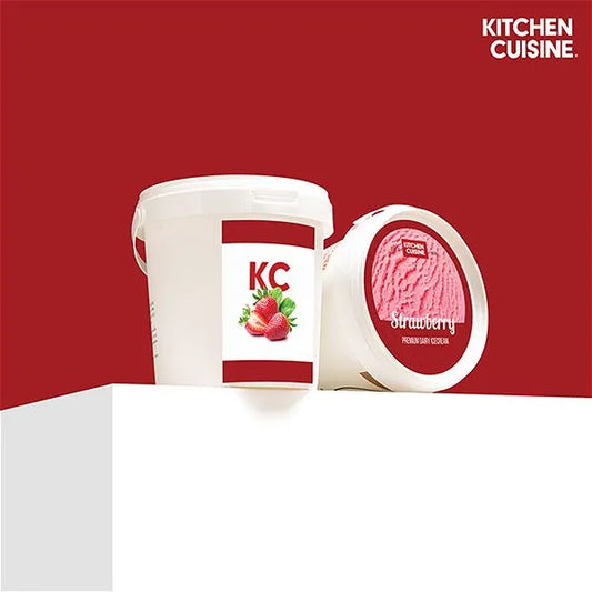 Strawberry Ice Cream  (Litre)